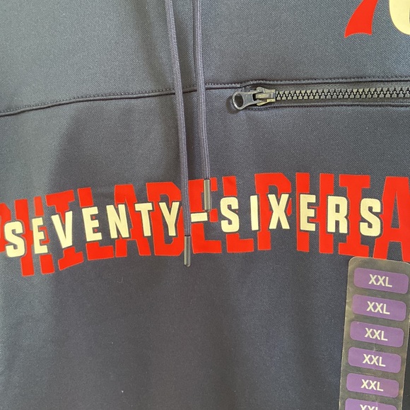 NBA Seventy-Sixers sz XXL hoodie nwt - Picture 2 of 9